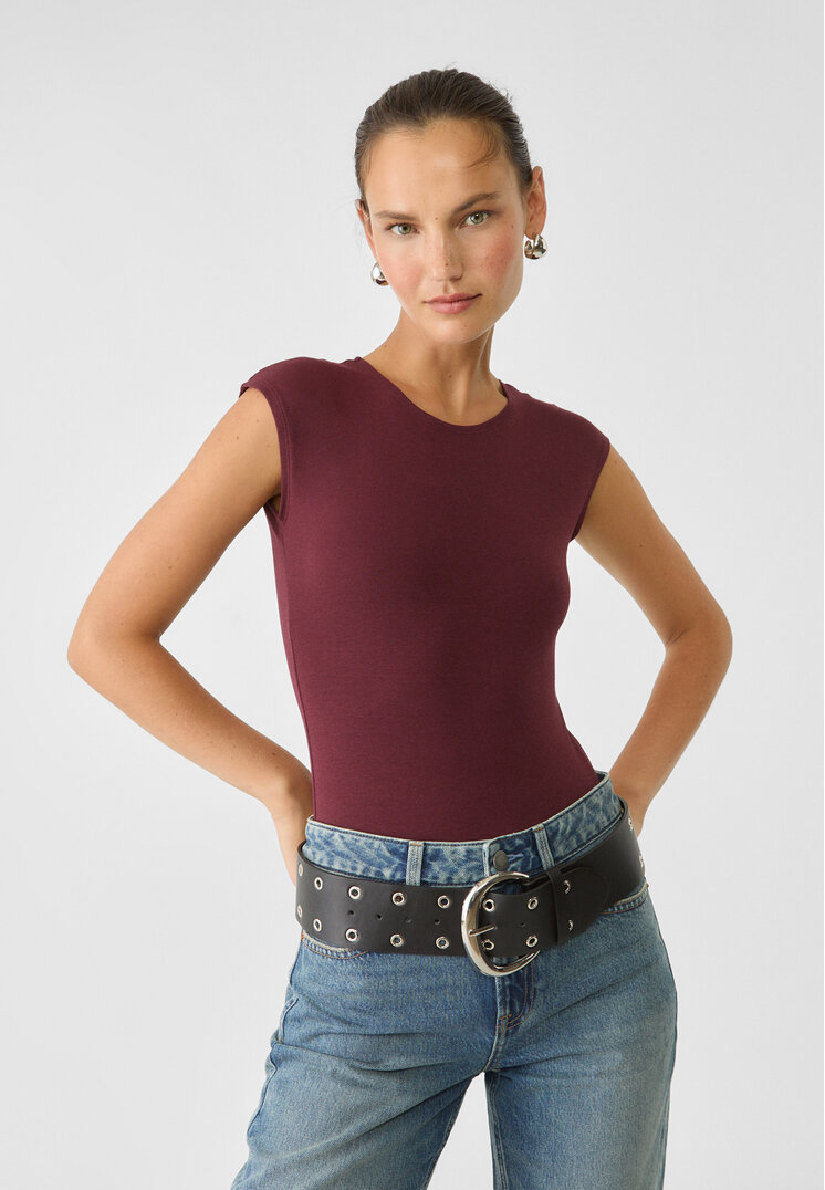 Stradivarius Body Mini Cu Mânecă Mov M