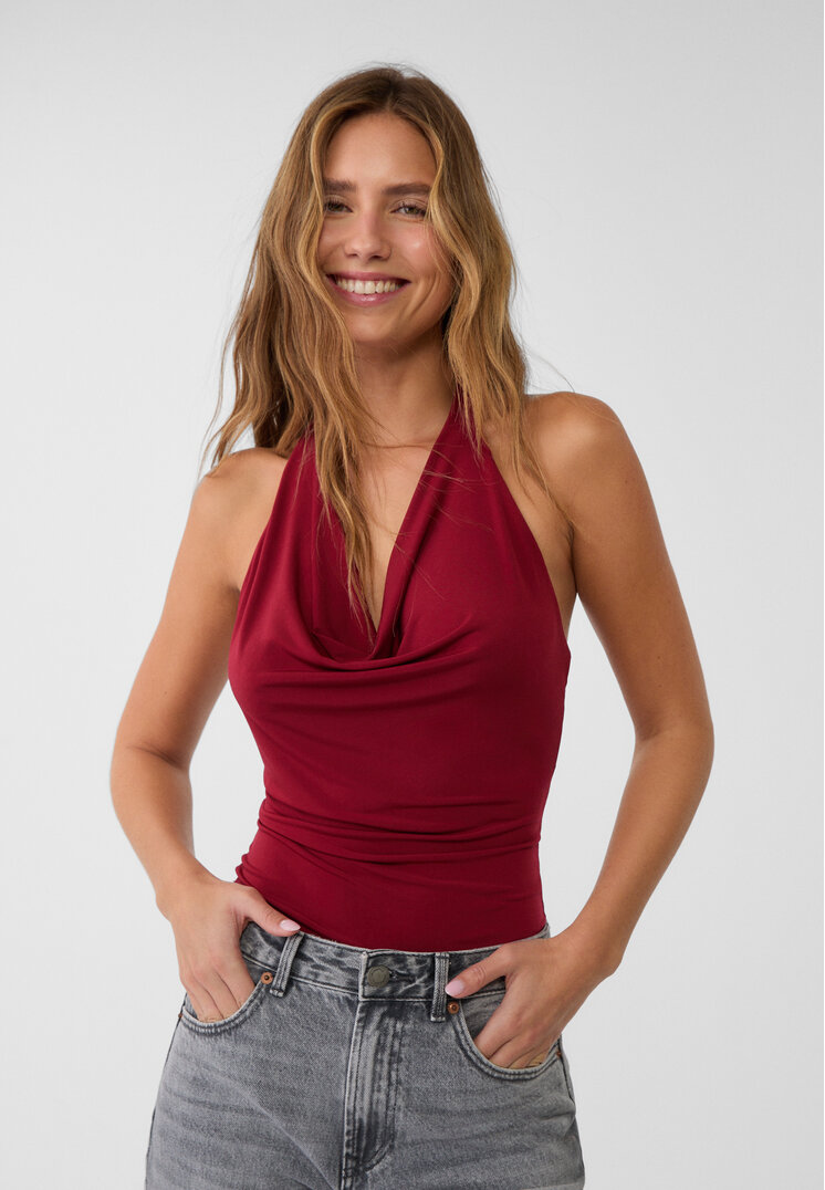 Stradivarius Body Drapat Grena L