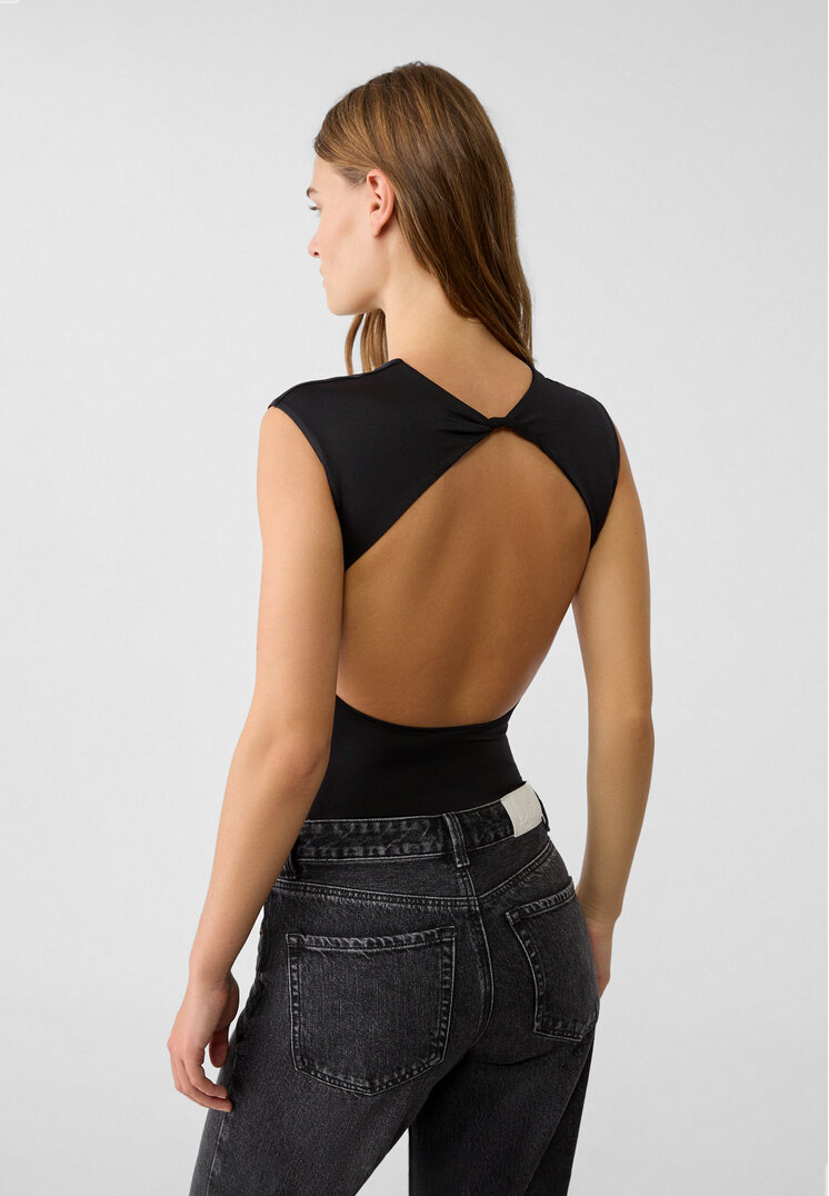 Stradivarius Body schiena scoperta  Nero L