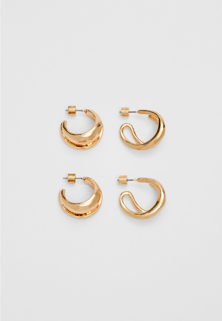 

Stradivarius 2er-Set Creolen Goldfarben OS