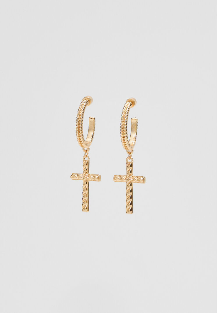 

Stradivarius Ohrringe mit Kreuz Goldfarben OS