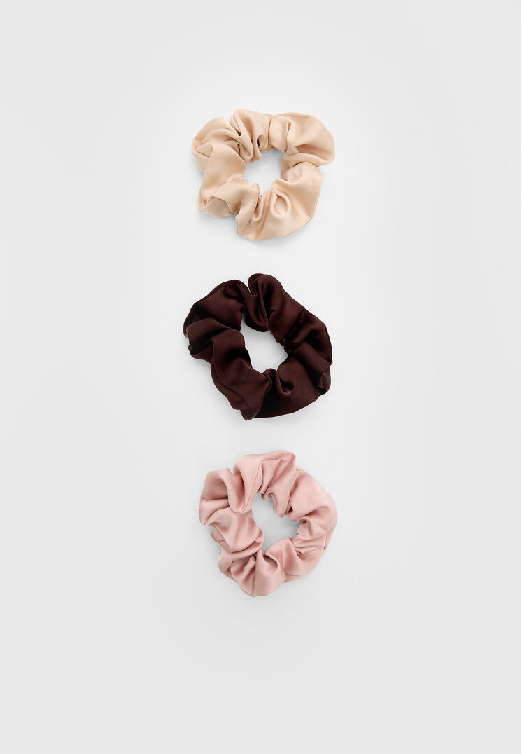 Stradivarius Set De 3 Elastice De Păr Roz Pal Os