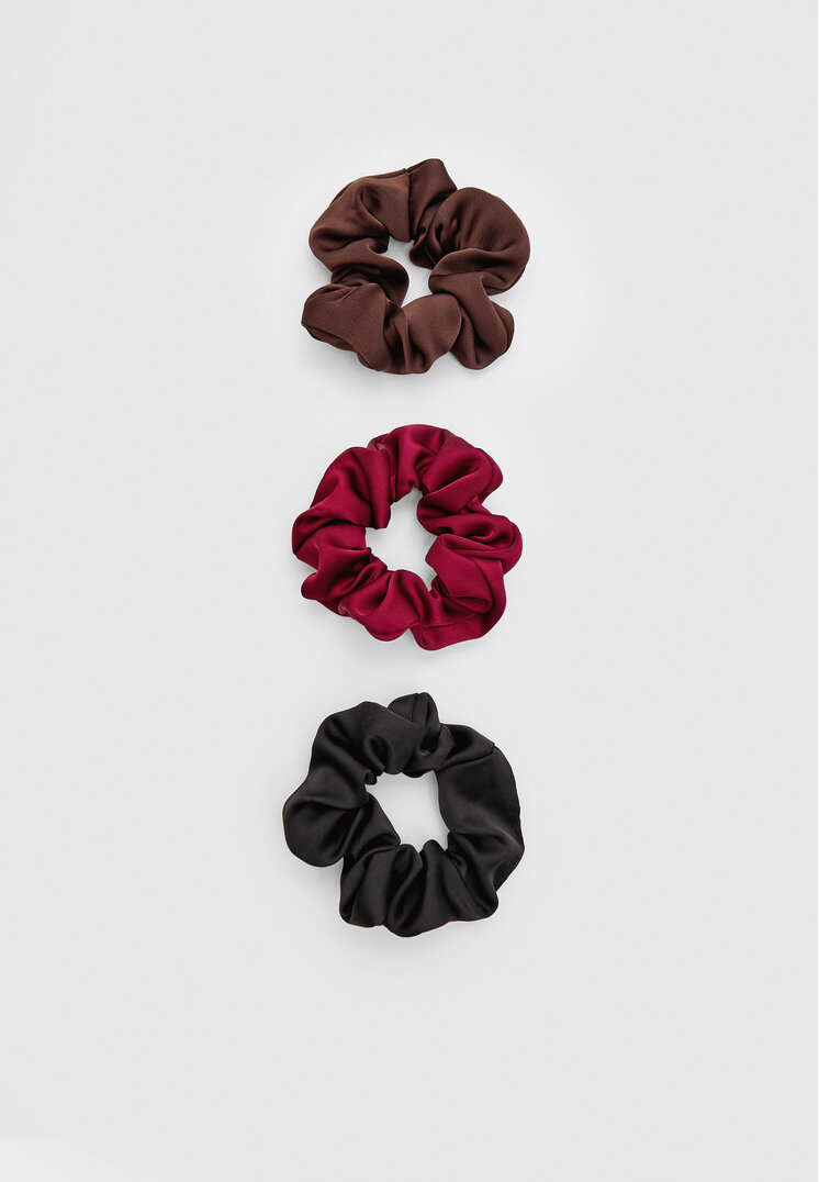 Stradivarius Set De 3 Elastice De Păr Maro Os