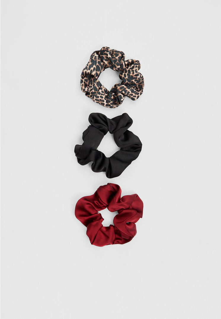 Stradivarius Set De 3 Elastice De Păr Grena Os