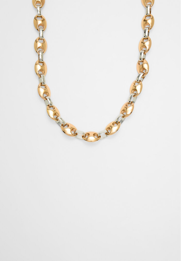 Stradivarius Colier Mix Metal Gri Os