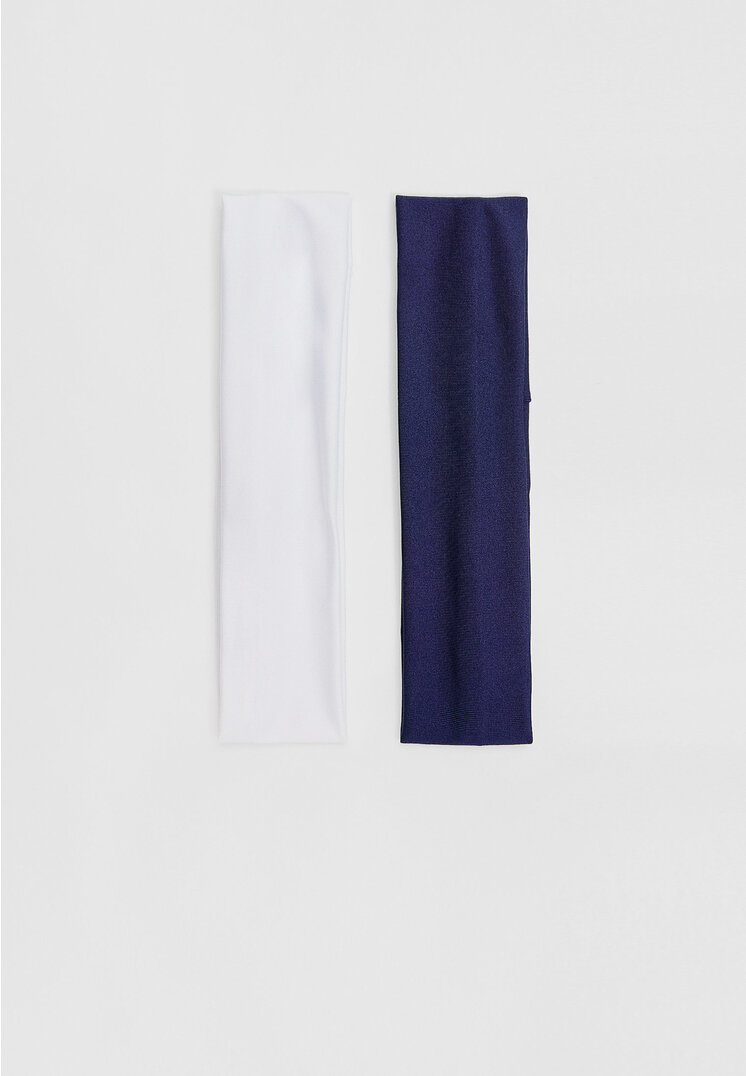 Stradivarius Set De 2 Bentițe De Păr Elastice Bleumarin Os