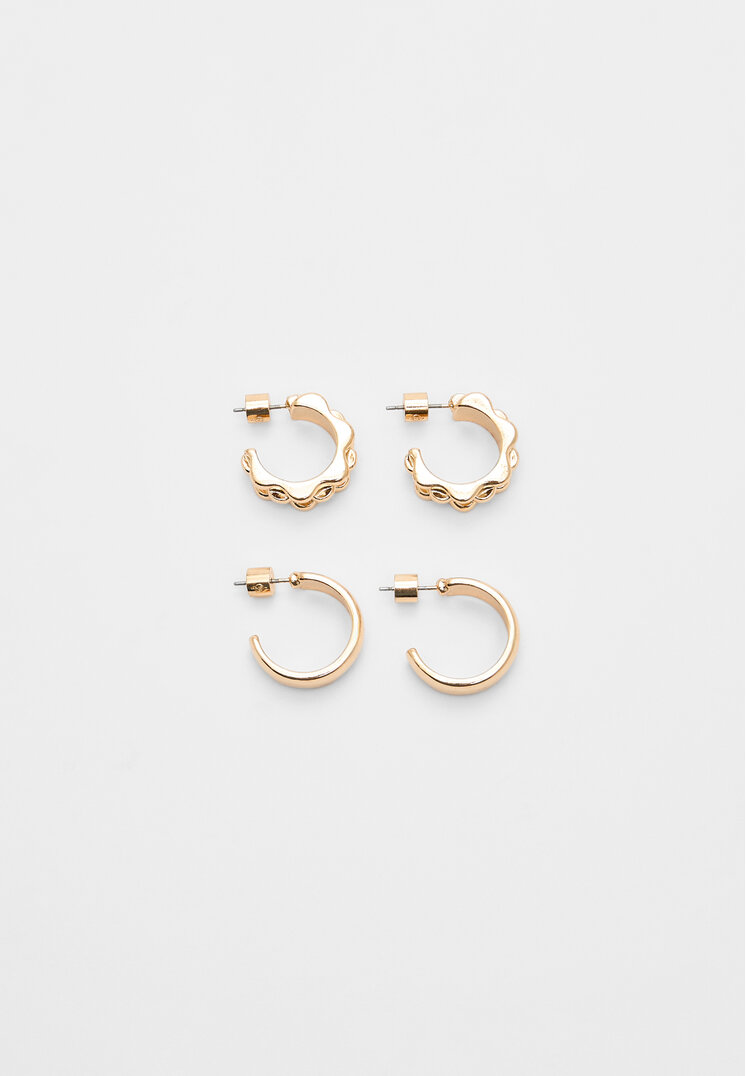 

Stradivarius 2er-Set Creolen Goldfarben OS