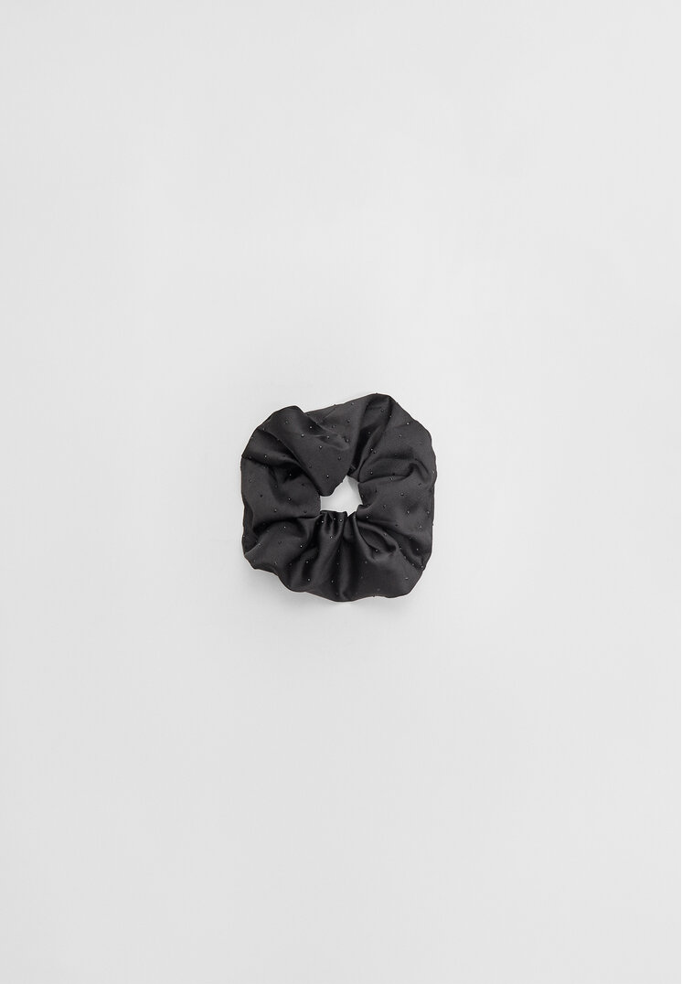 Stradivarius Elastic De Păr Maxi Cu Detalii Strălucitoare Negru Os