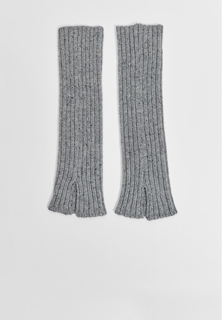 Stradivarius Jambiere Din Tricot Gri Os