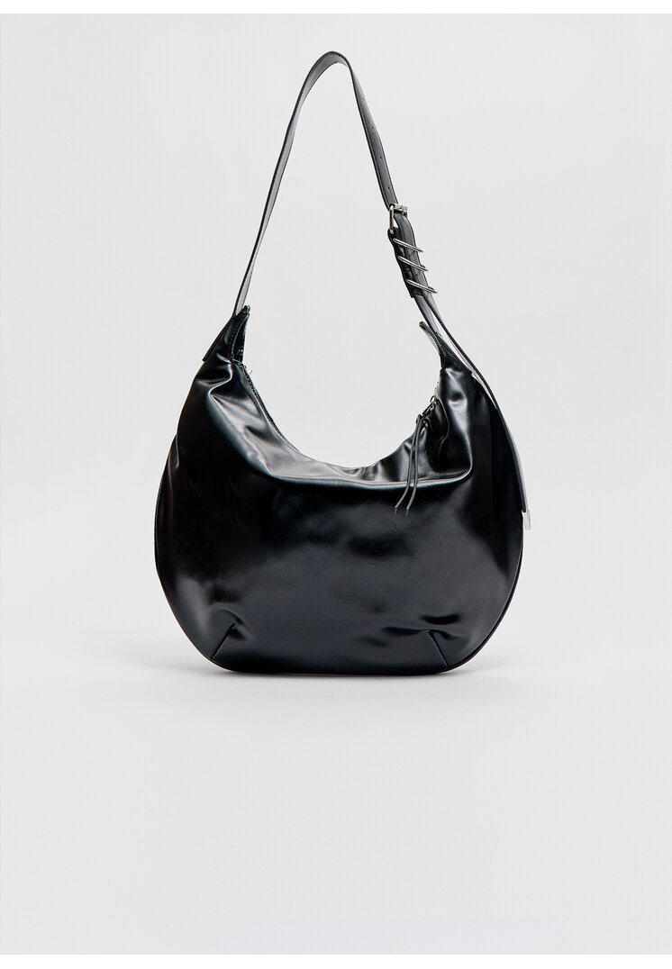 Stradivarius Geantă Crossbody Cu Toartă Negru Os