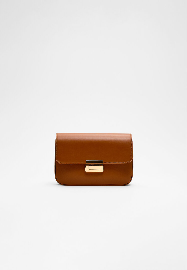 Stradivarius Geantă Crossbody Cu Cataramă Ocru Os
