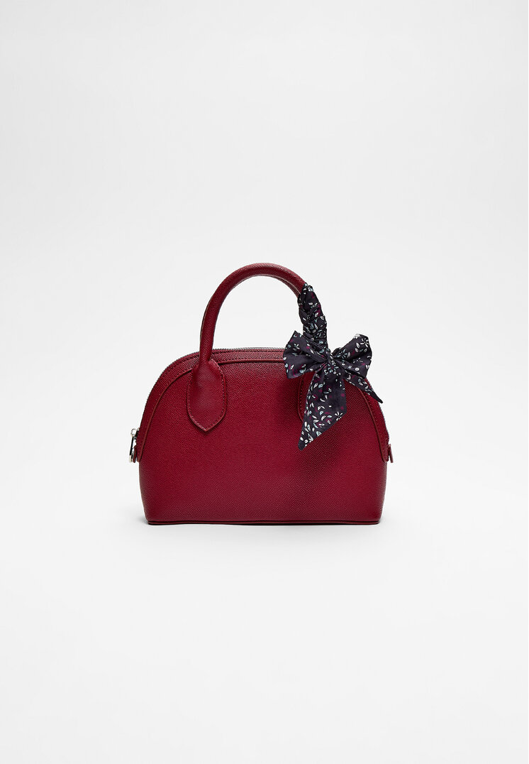 Stradivarius Geantă Crossbody Cu Eșarfă Grena Os