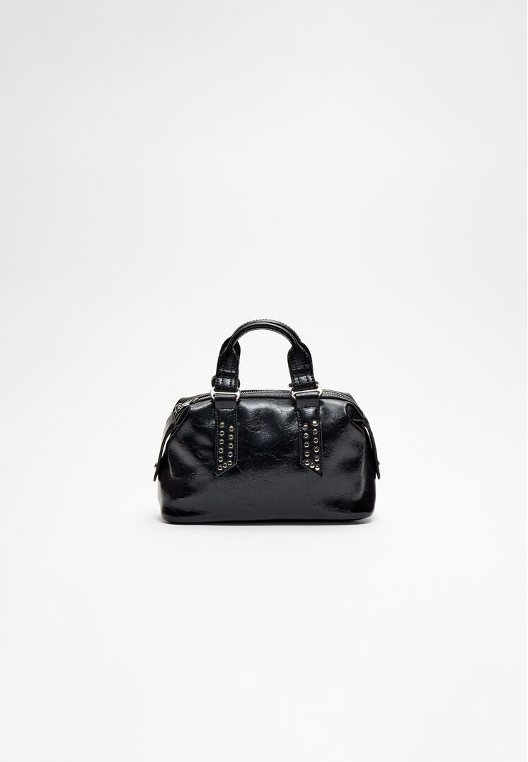Stradivarius Geantă Crossbody Bowling Cu Ținte Negru Os