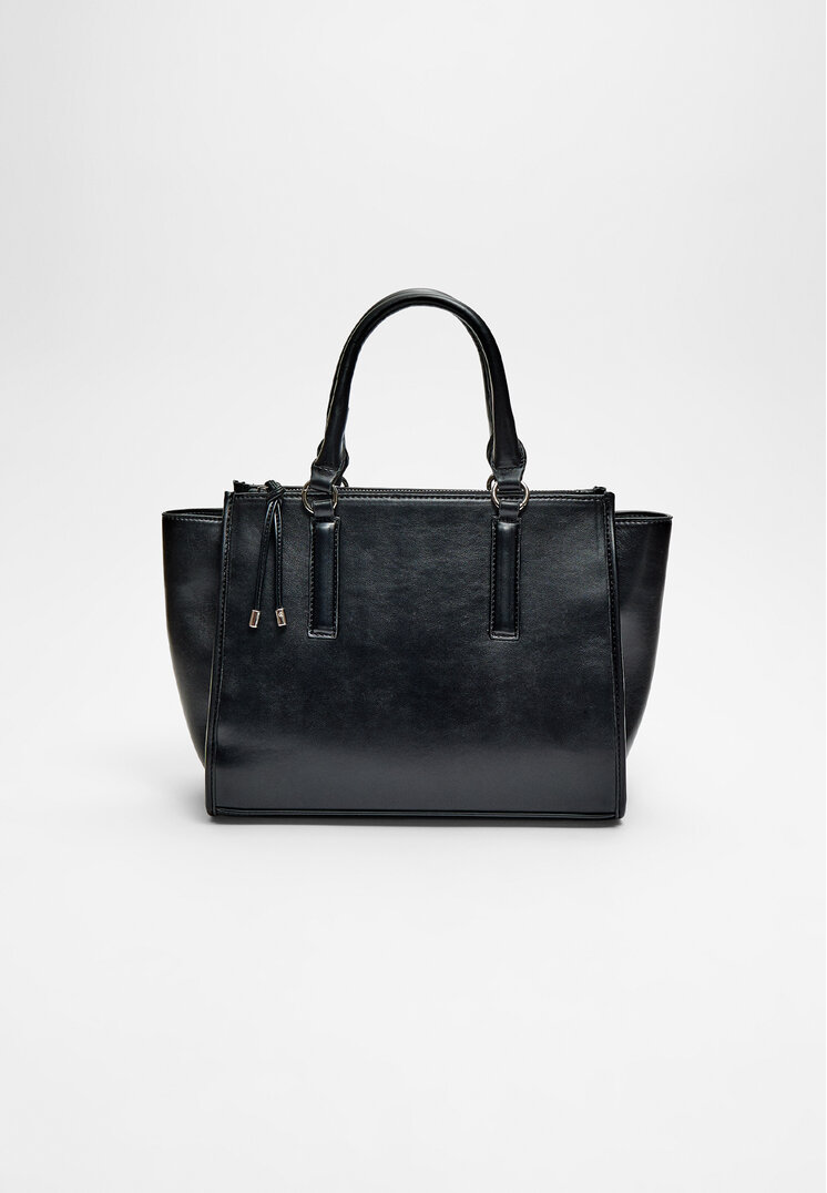 

Stradivarius Torebka tote z suwakiem Czarny OS