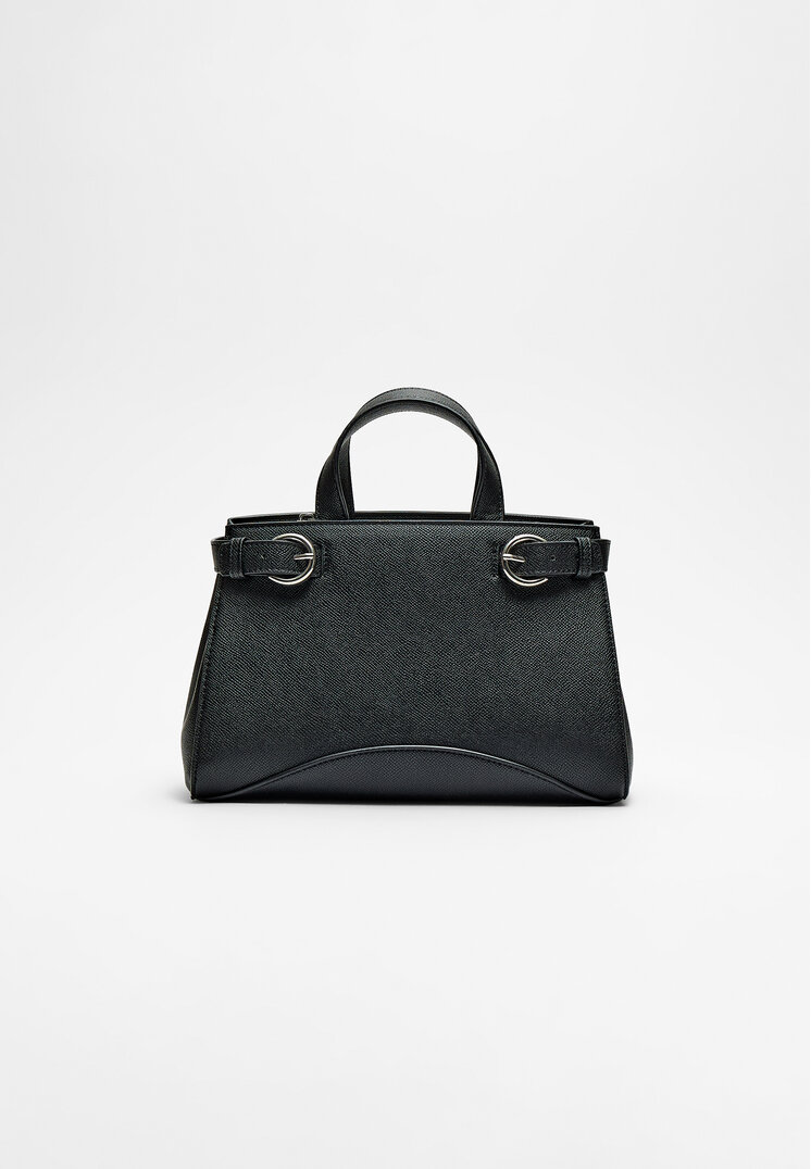 Stradivarius Geantă Tote Catarame Negru Os