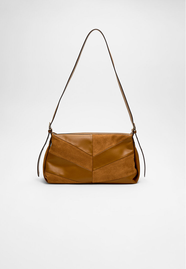 

Stradivarius Umhängetasche mit Patchwork Helles Camel OS