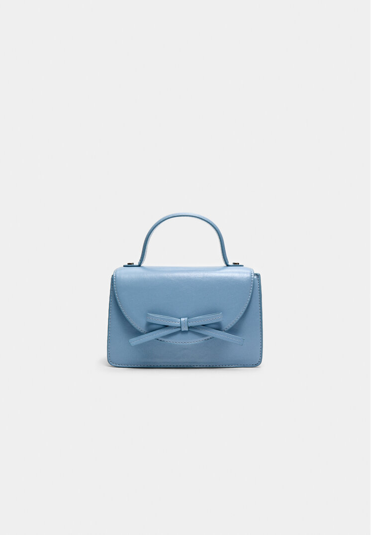 

Stradivarius Umhängetasche mit Schleife Blau OS