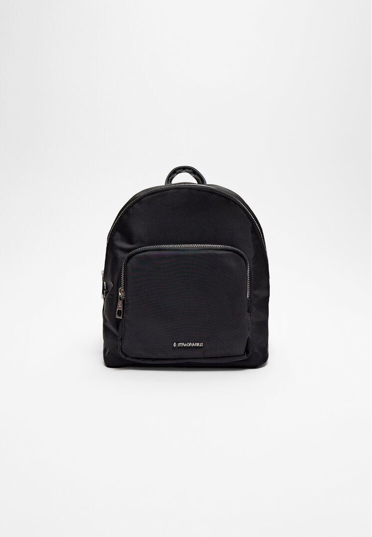 

Stradivarius Mini-Rucksack aus Stoff Schwarz OS