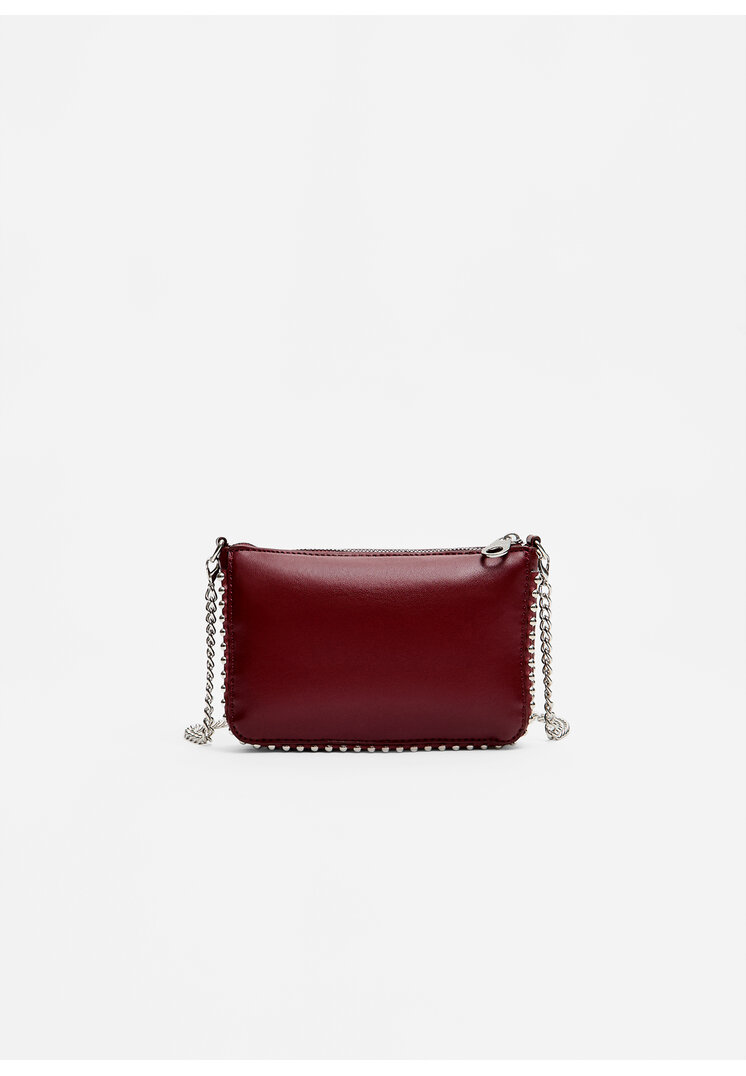 Stradivarius Geantă Mini Cu Biluțe Grena Os