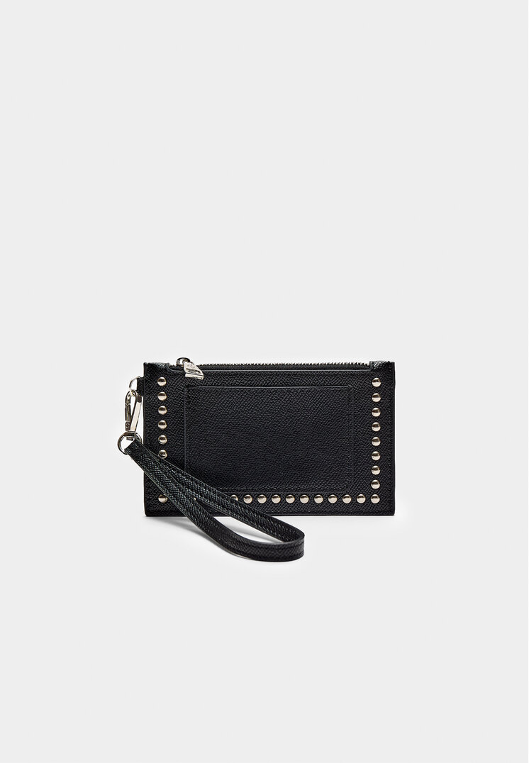 Stradivarius Port-Card Cu Ținte Negru Os