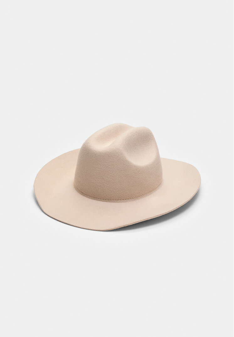 Stradivarius Pălărie Cowboy Ecru Os