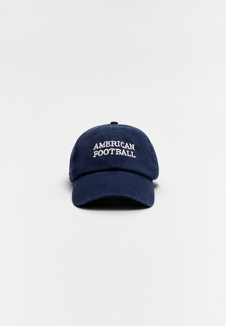 Stradivarius Șapcă American Football Bleumarin Os