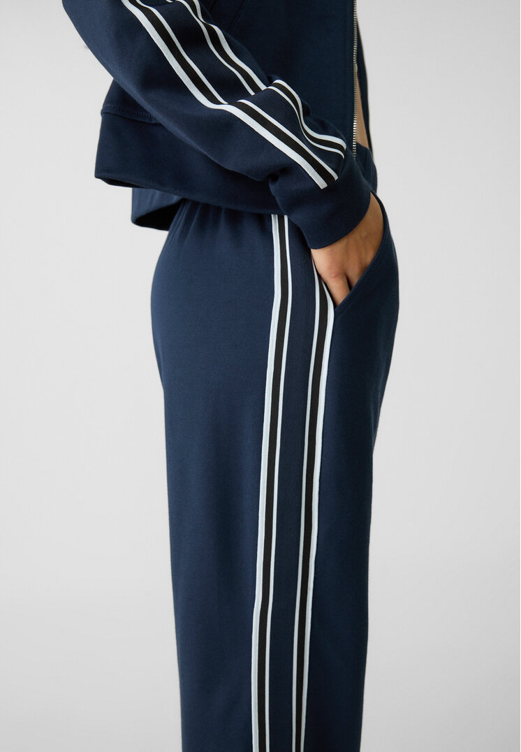 Stradivarius Joggers with side zip  Navy blue M