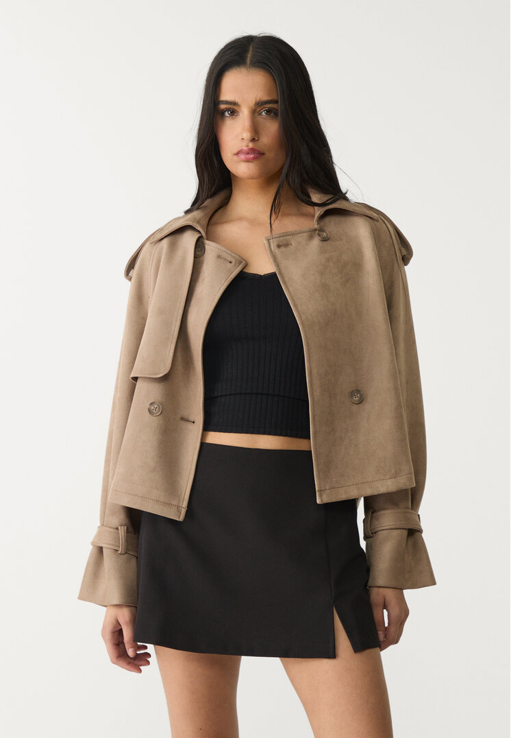

Stradivarius Hosenrock mit seitlichem Schlitz Schwarz L