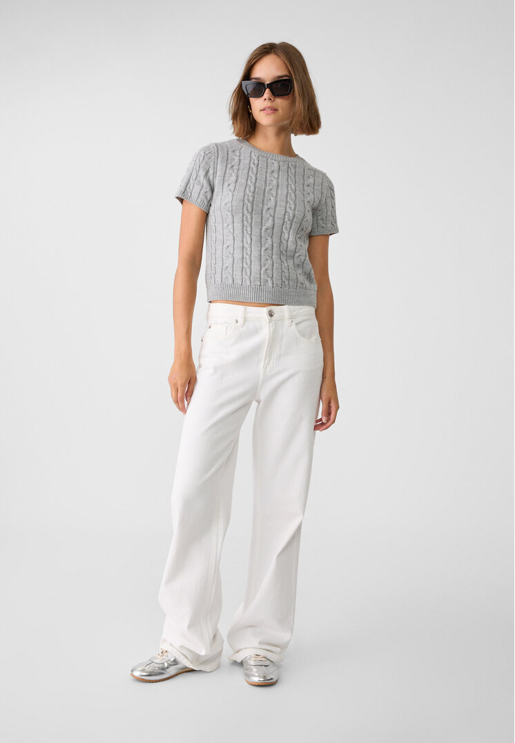 Stradivarius D92 Straight wide  White 4
