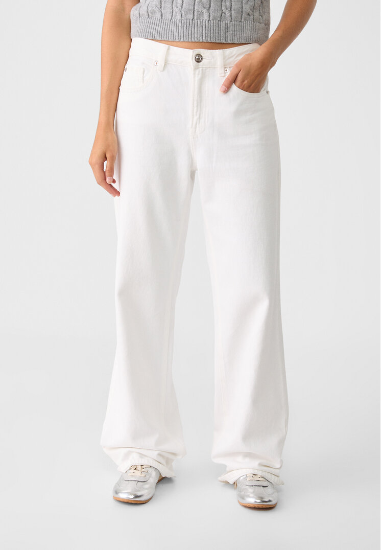 Stradivarius D92 Straight wide  White 4