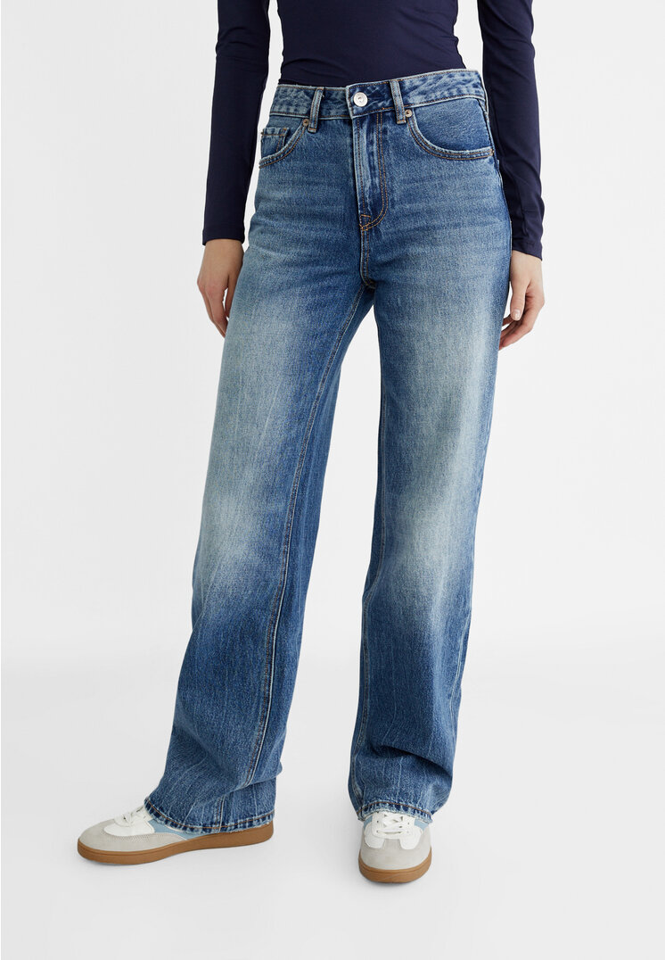 Stradivarius Jeans D92 straight wide  Denim 36