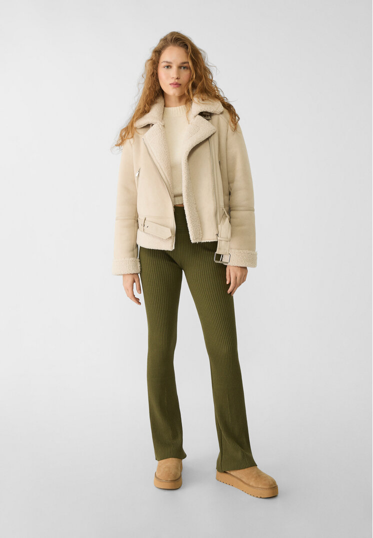 Stradivarius Pantaloni Evazați Din Tricot S