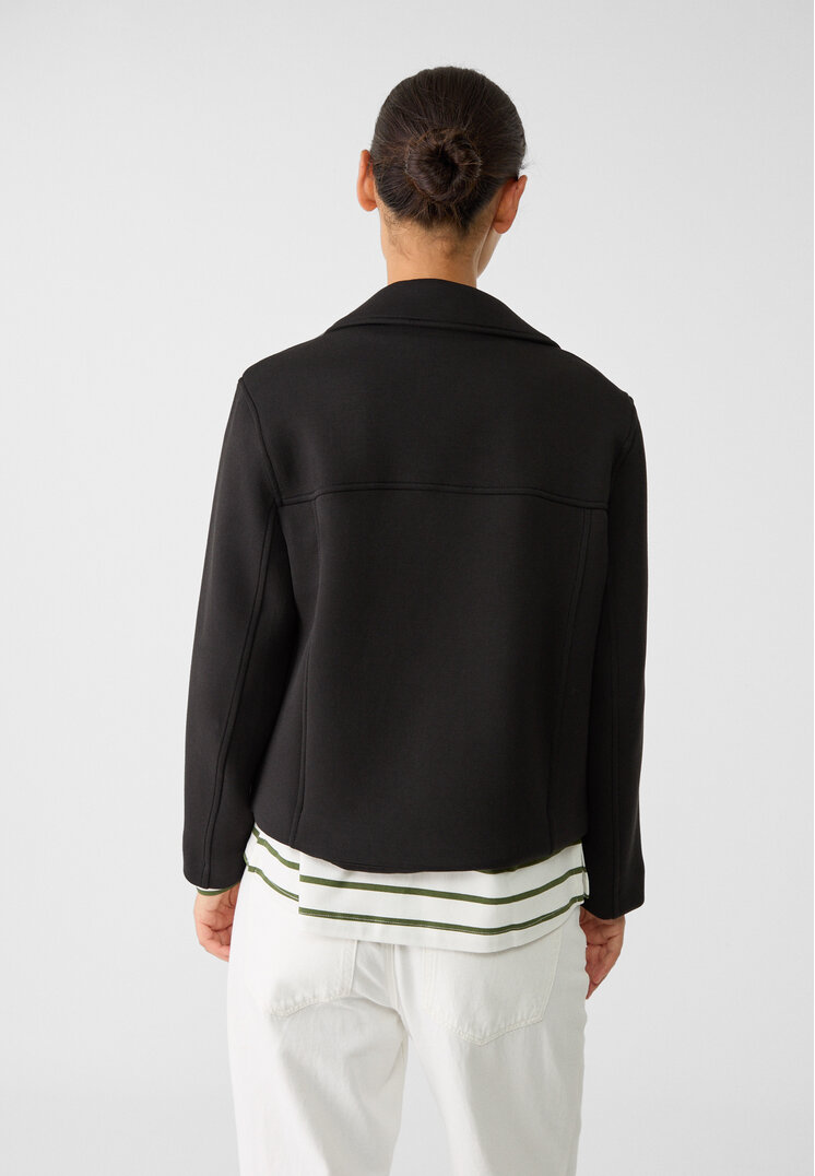Stradivarius Cappotto corto incrociato Nero XS