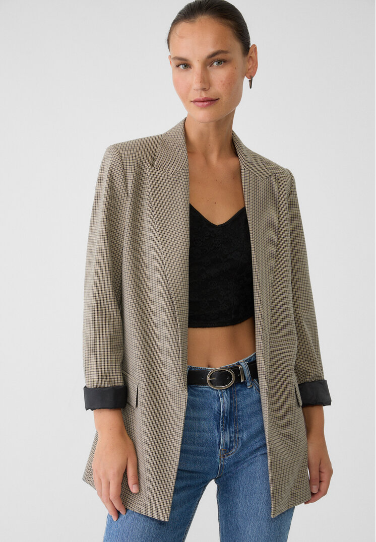 Stradivarius Blazer Deschis Vaporos Pepit S