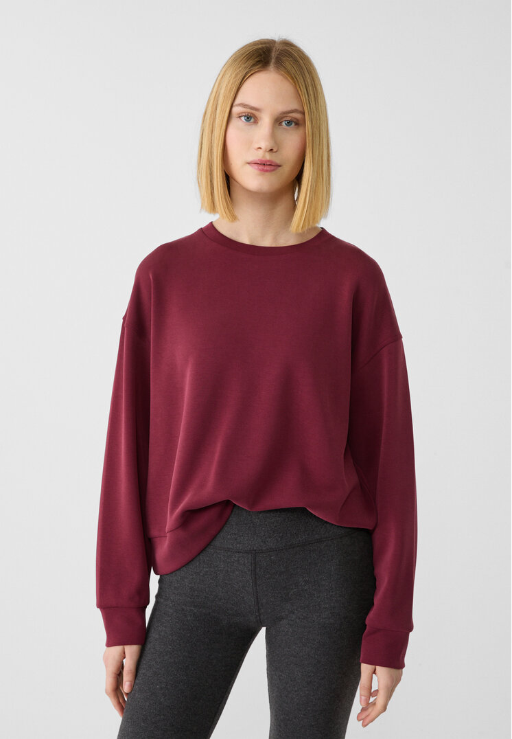 Stradivarius Hanorac Simplu Moale La Atingere Grena Xl