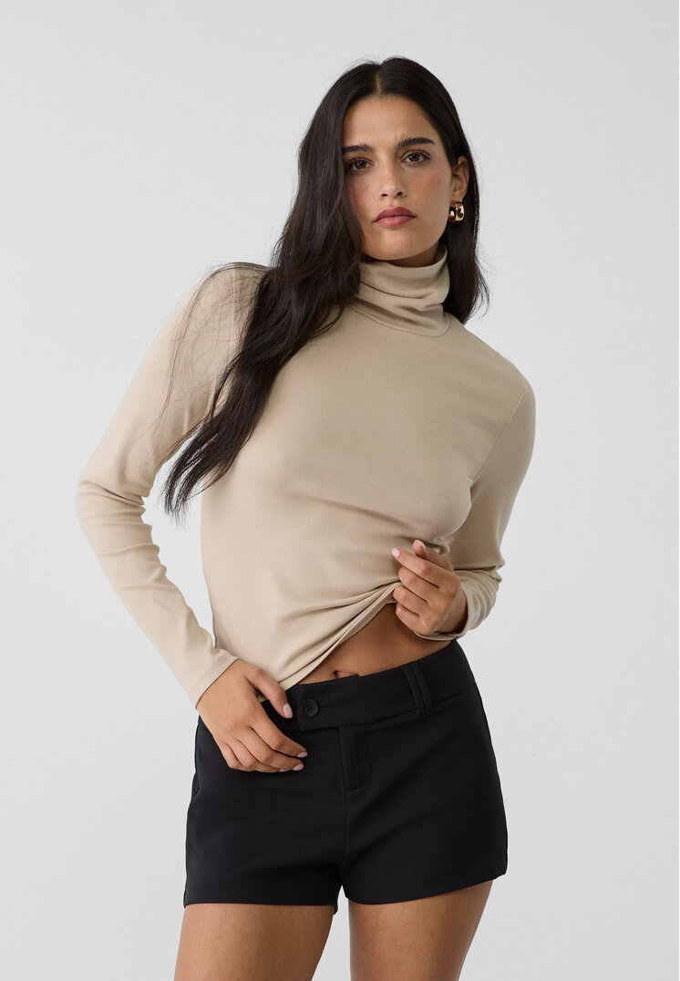 

Stradivarius Bluzka z golfem Szary XL