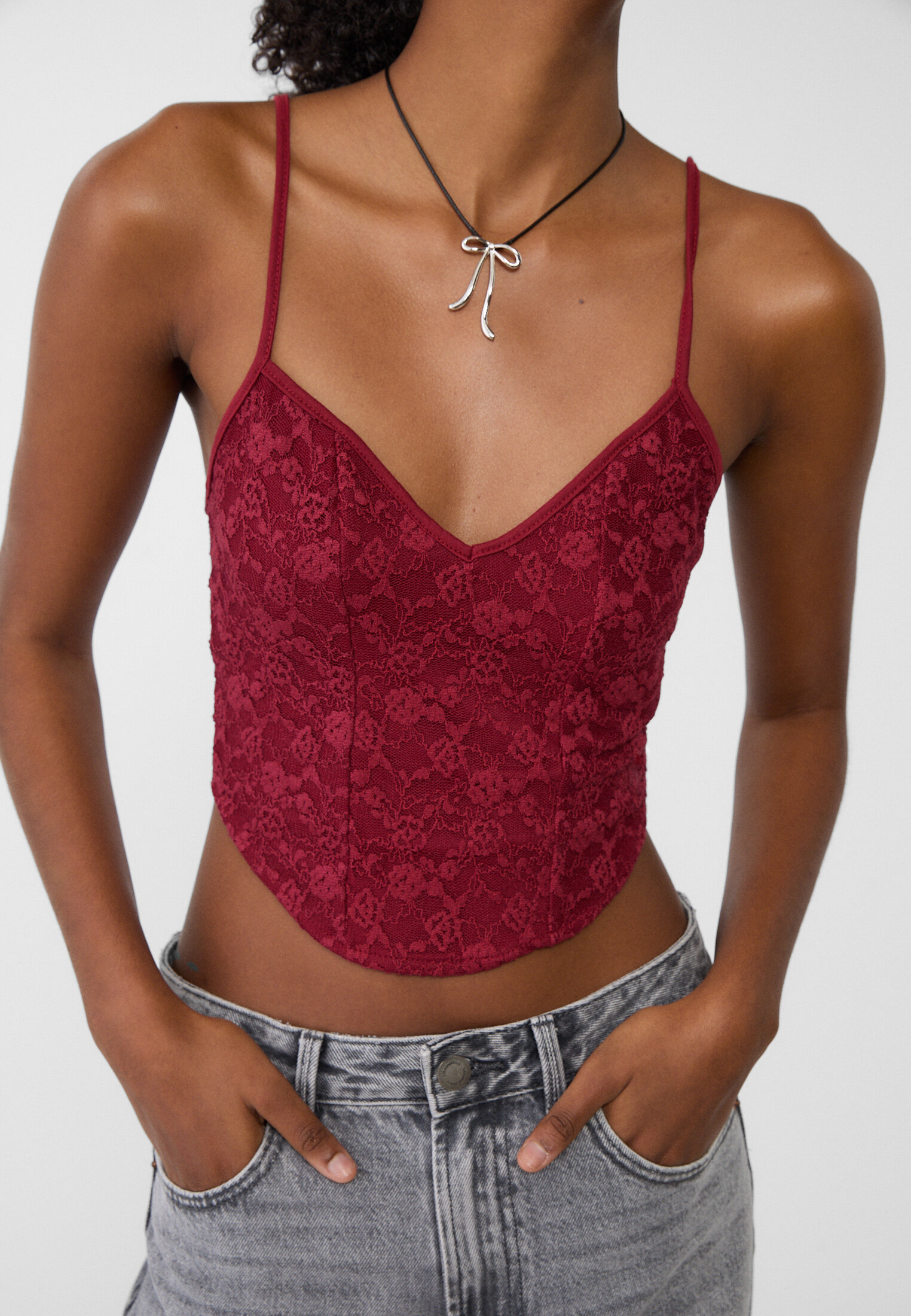 Strappy lace top - Women