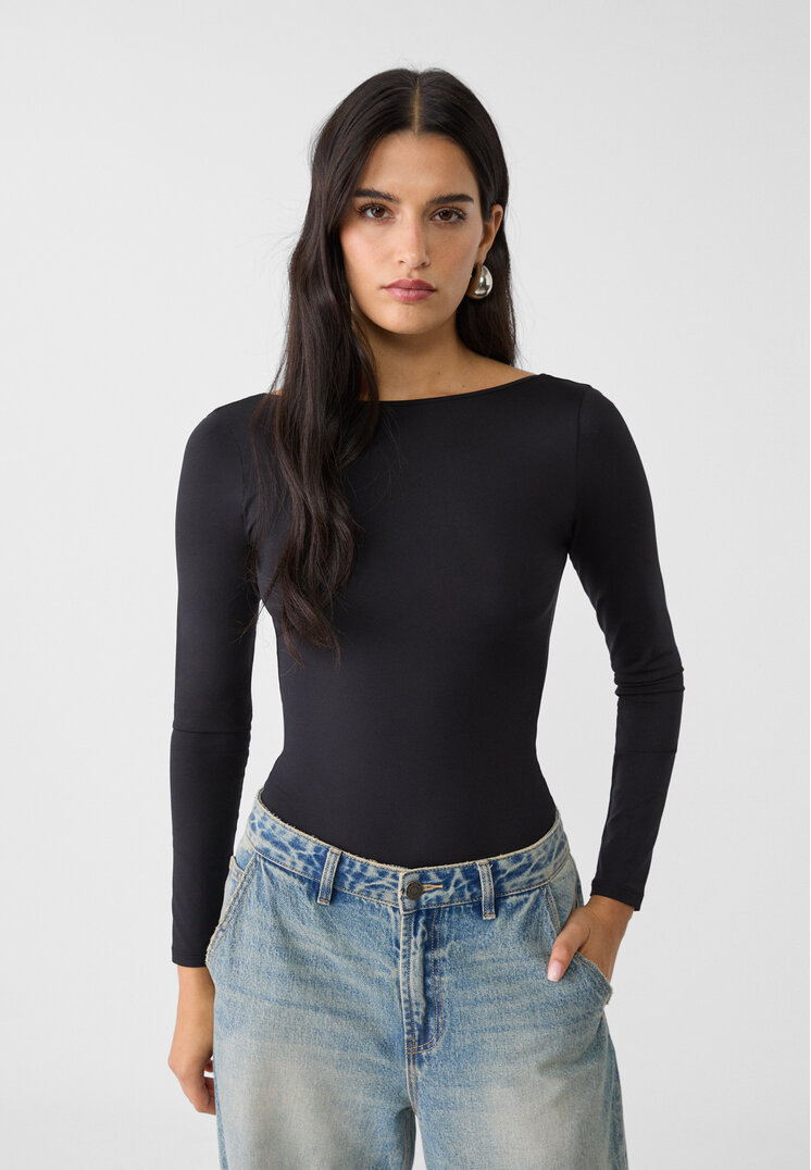 Stradivarius Body Spate Gol Negru M