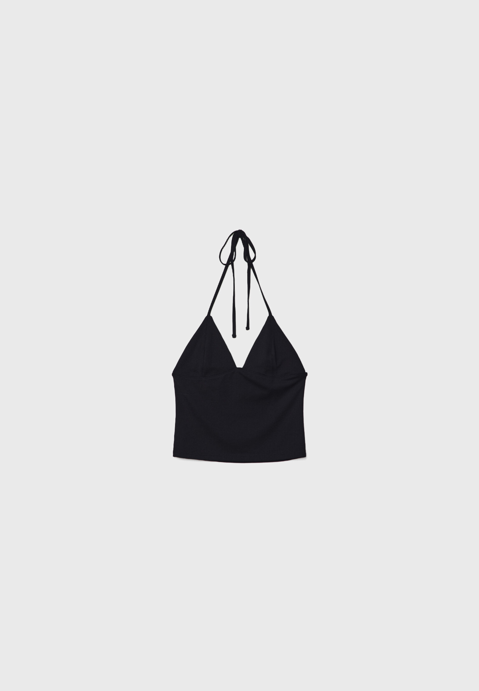 Neckholder-Shirt mit V-Ausschnitt - Mode für Damen | Stradivarius 