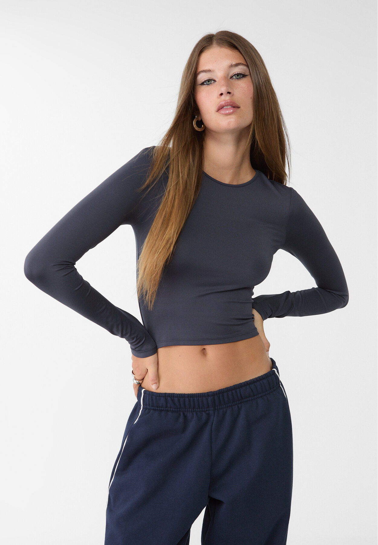 rood t shirt lange mouw dames