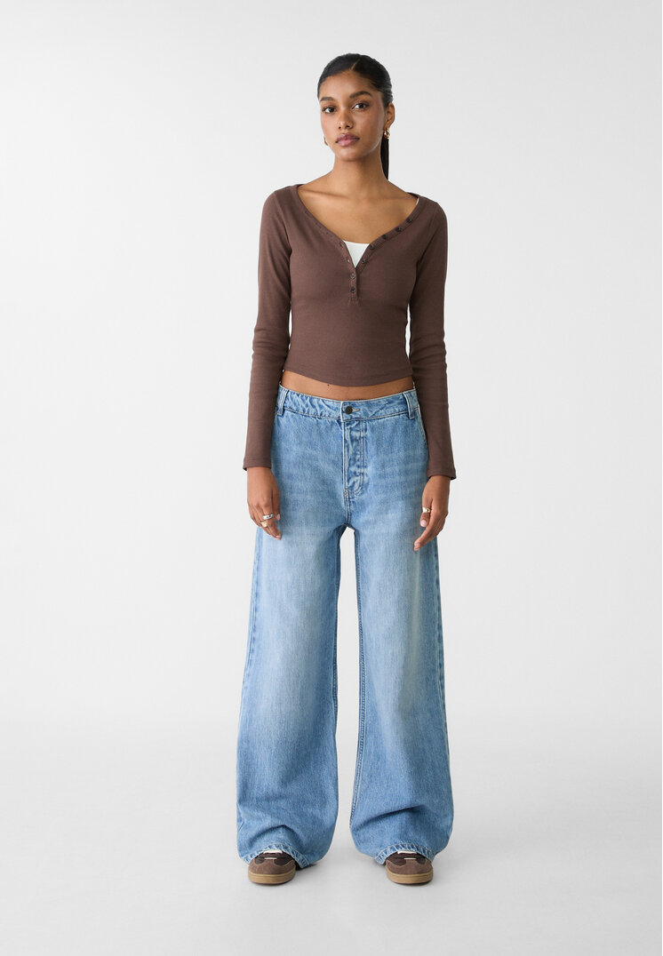 Stradivarius Blugi Baggy Loose Fit Denim 32