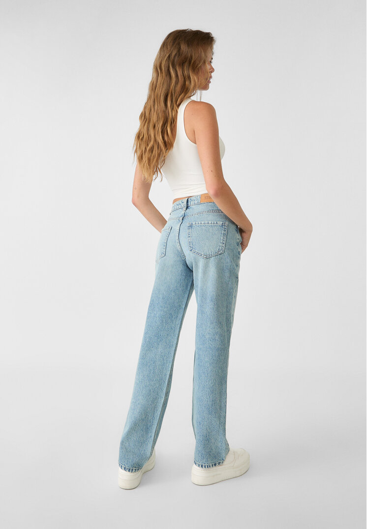 Stradivarius Mid-rise jeans  Blue denim 10