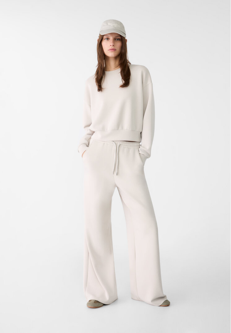 Stradivarius Pantaloni Palazzo Fini Gri S