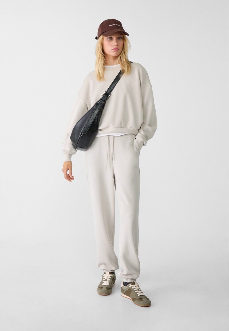 Stradivarius Weiche Joggerhose Grau XS