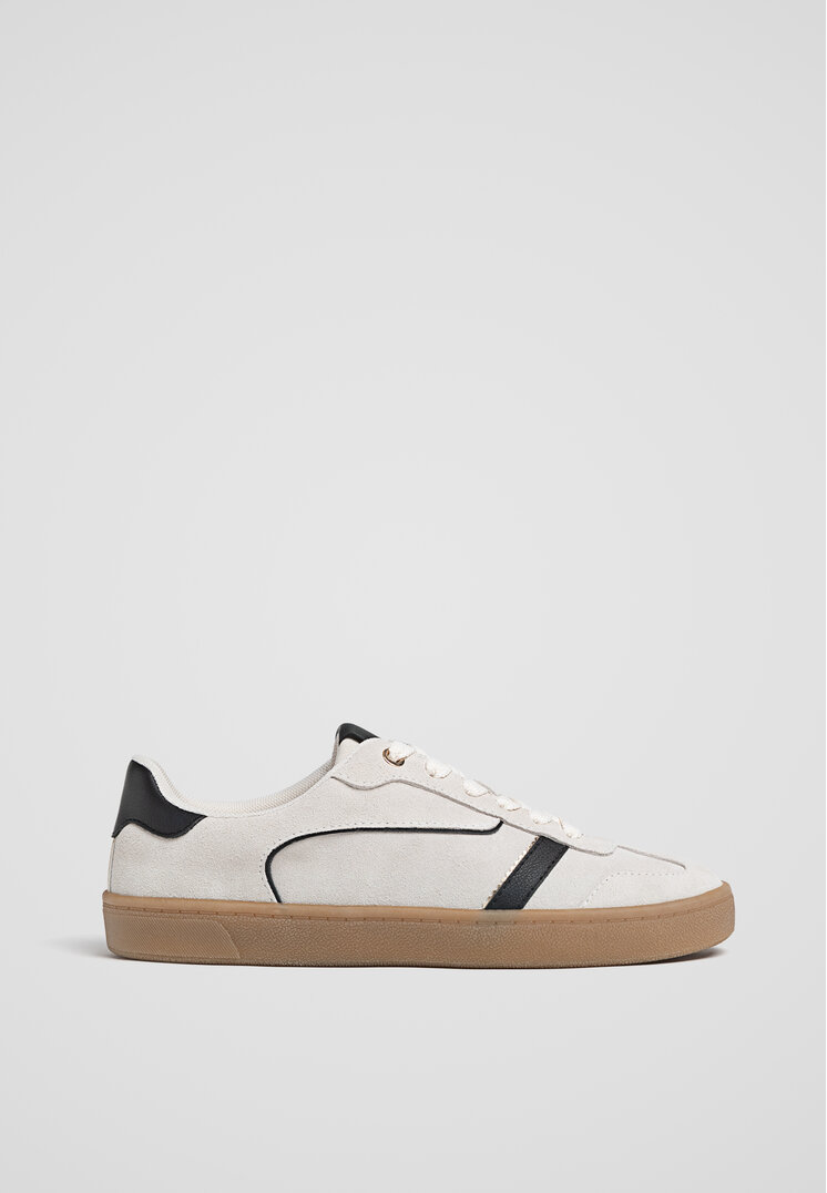 Stradivarius Pantofi Sport Cu Elemente Decorative Din Piele Combinat 37