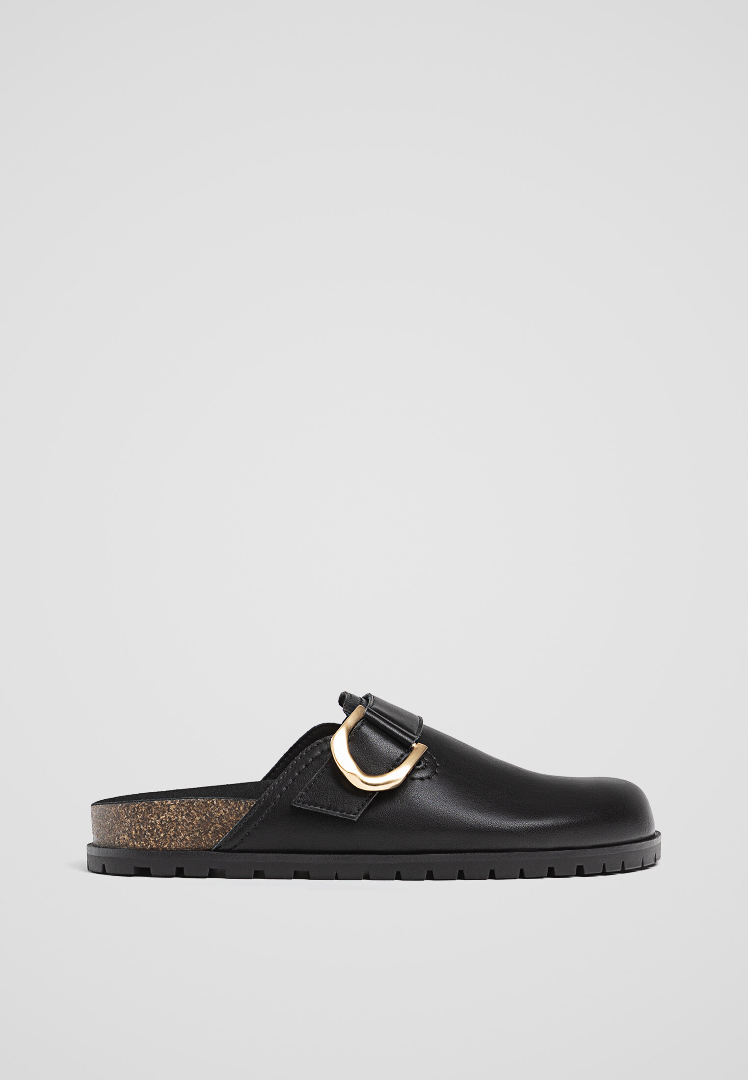 Leather clogs with buckle details Women s fashion Stradivarius United Kingdom
