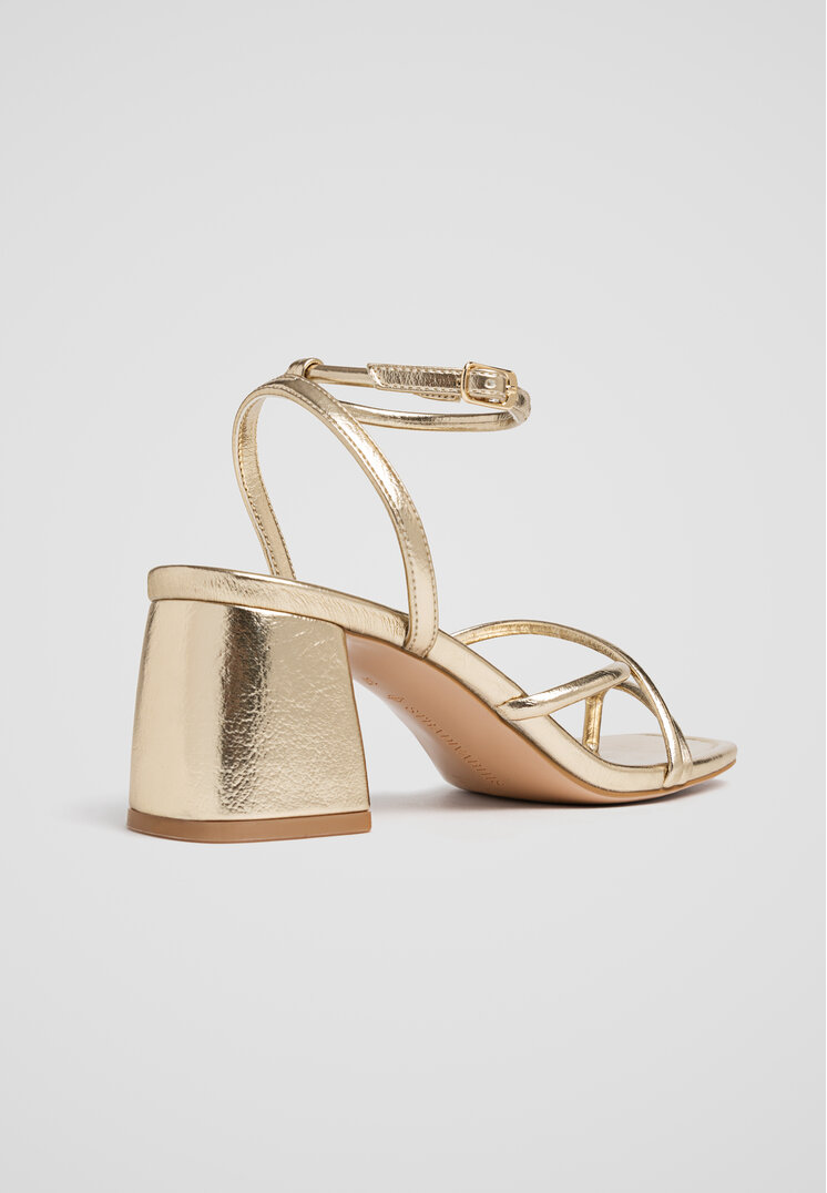 Stradivarius Multi-strap sandals  GOLD  2