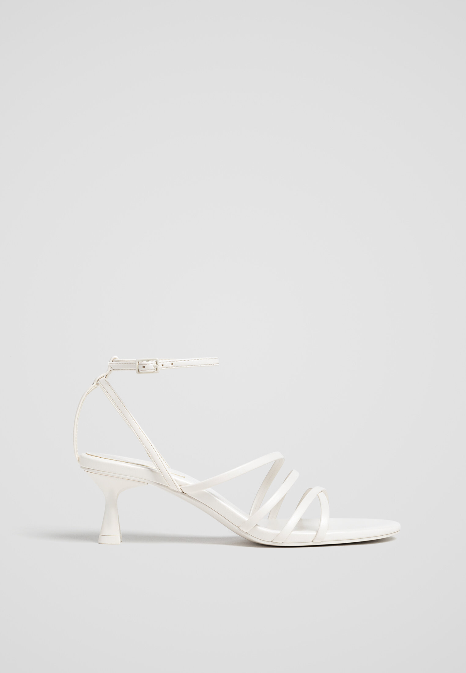 Medium heel strappy sandals best sale