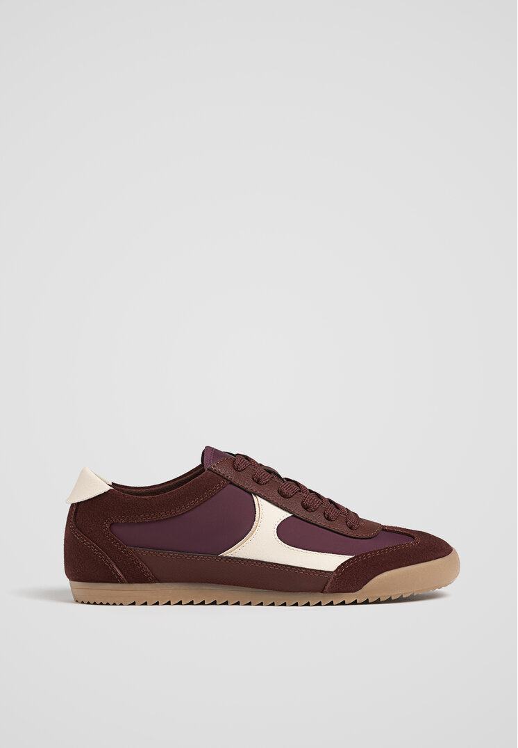 Stradivarius Pantofi Sport Soft Din Piele Roșu Închis 37