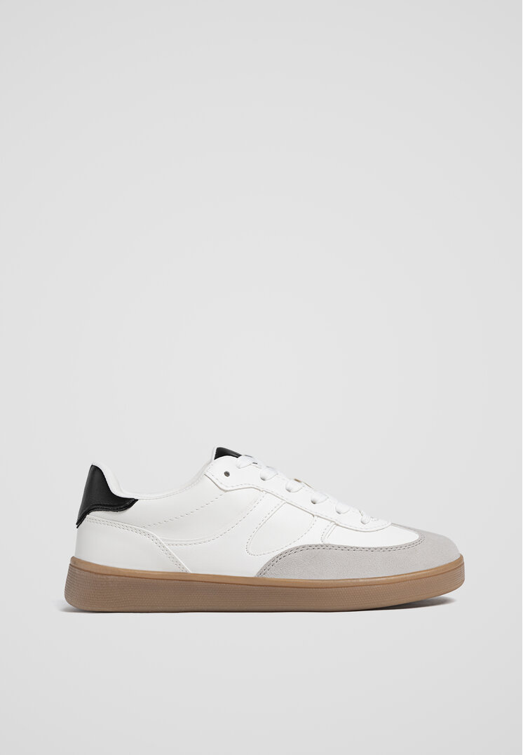 Stradivarius Teniși Sport Casual Retro Alb 37